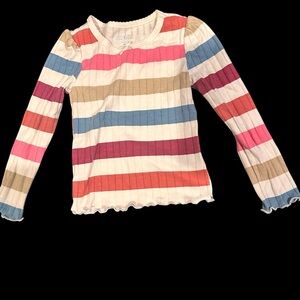 Colorful Striped Toddler Long Sleeve Top | Size 4